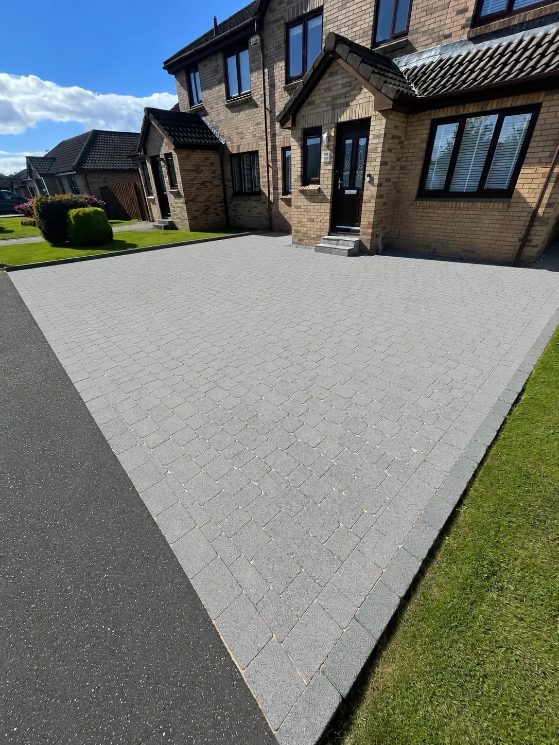 Professionally cleaned driveway