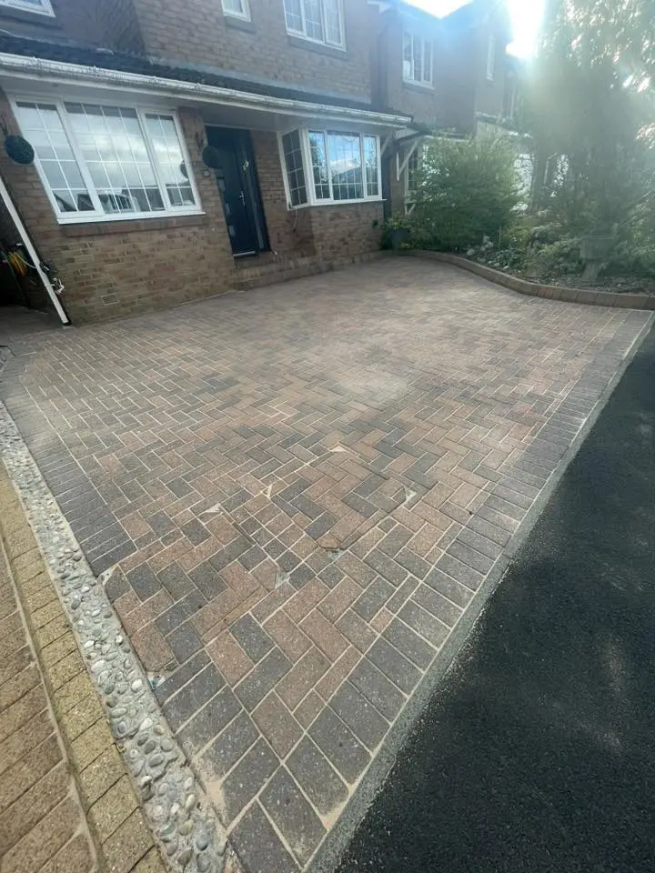 Semi-Detached Block Paving — after cleaning